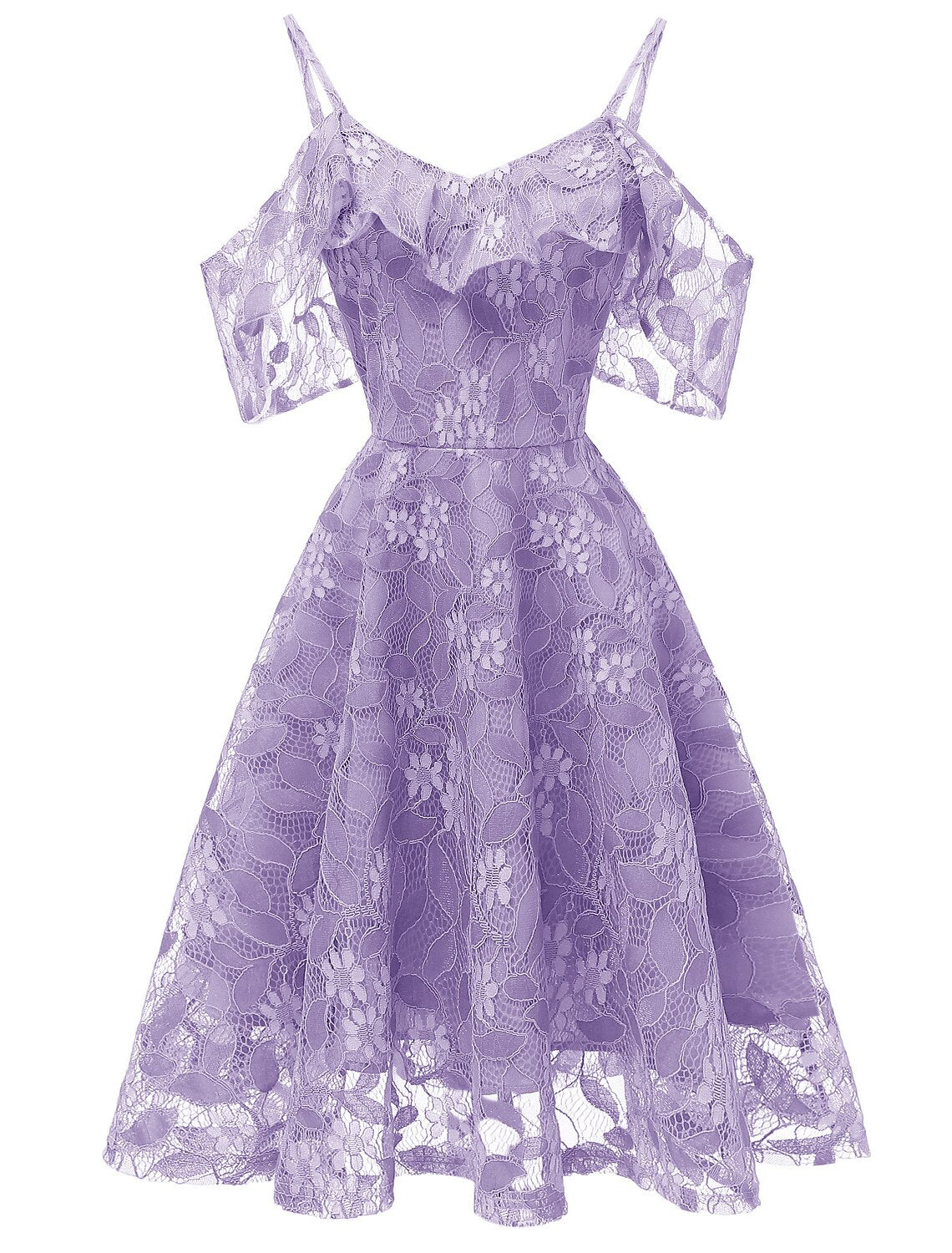 A-line knee length lace cocktail and wedding guest dress