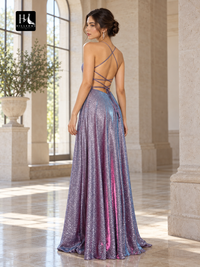 A-Line Halter Sleeveless Ruffled Sweep Train Prom Dress