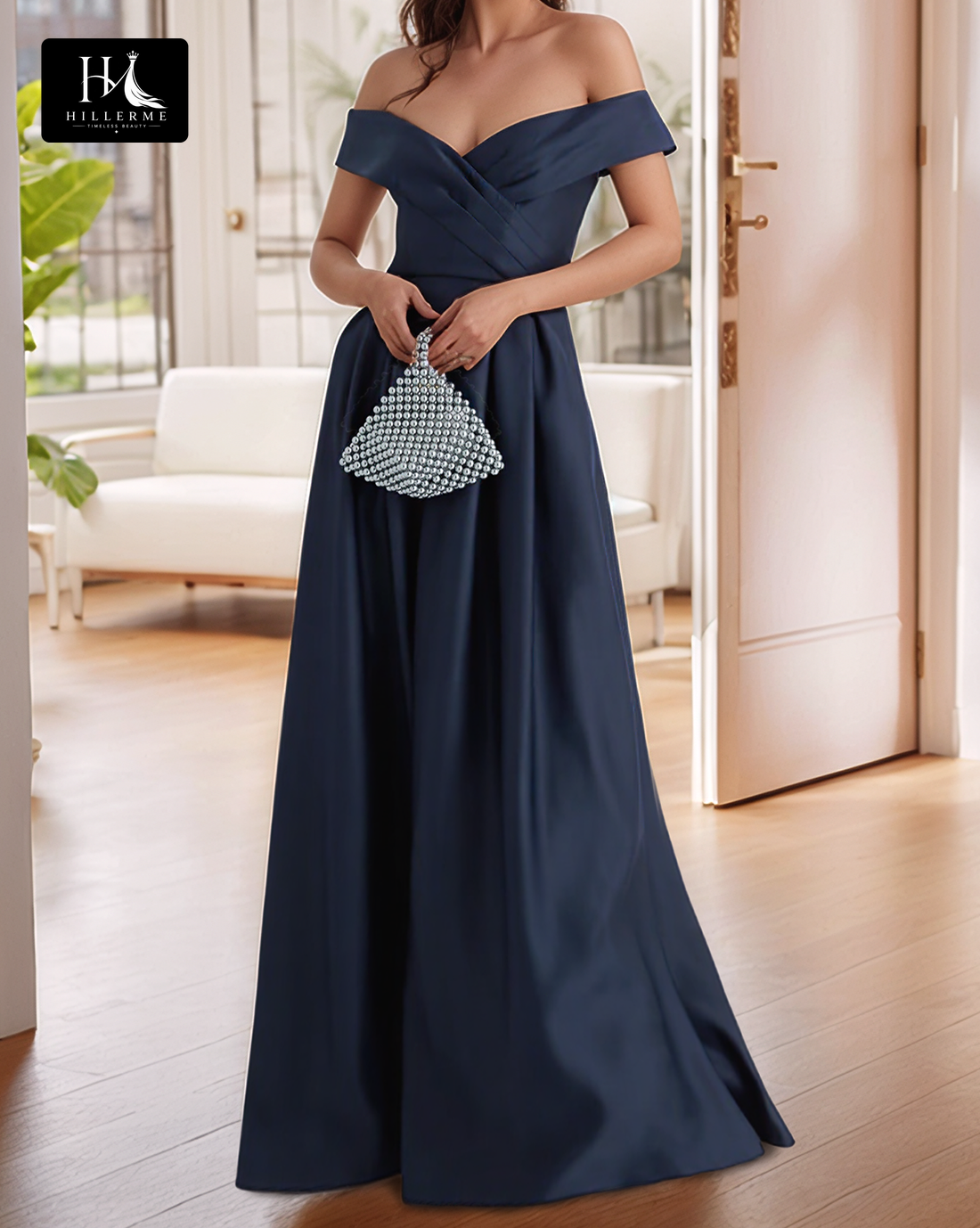 Sleek V-Neck Satin A-Line Cocktail Dress with Pleated Ruching for Mother of the Bride