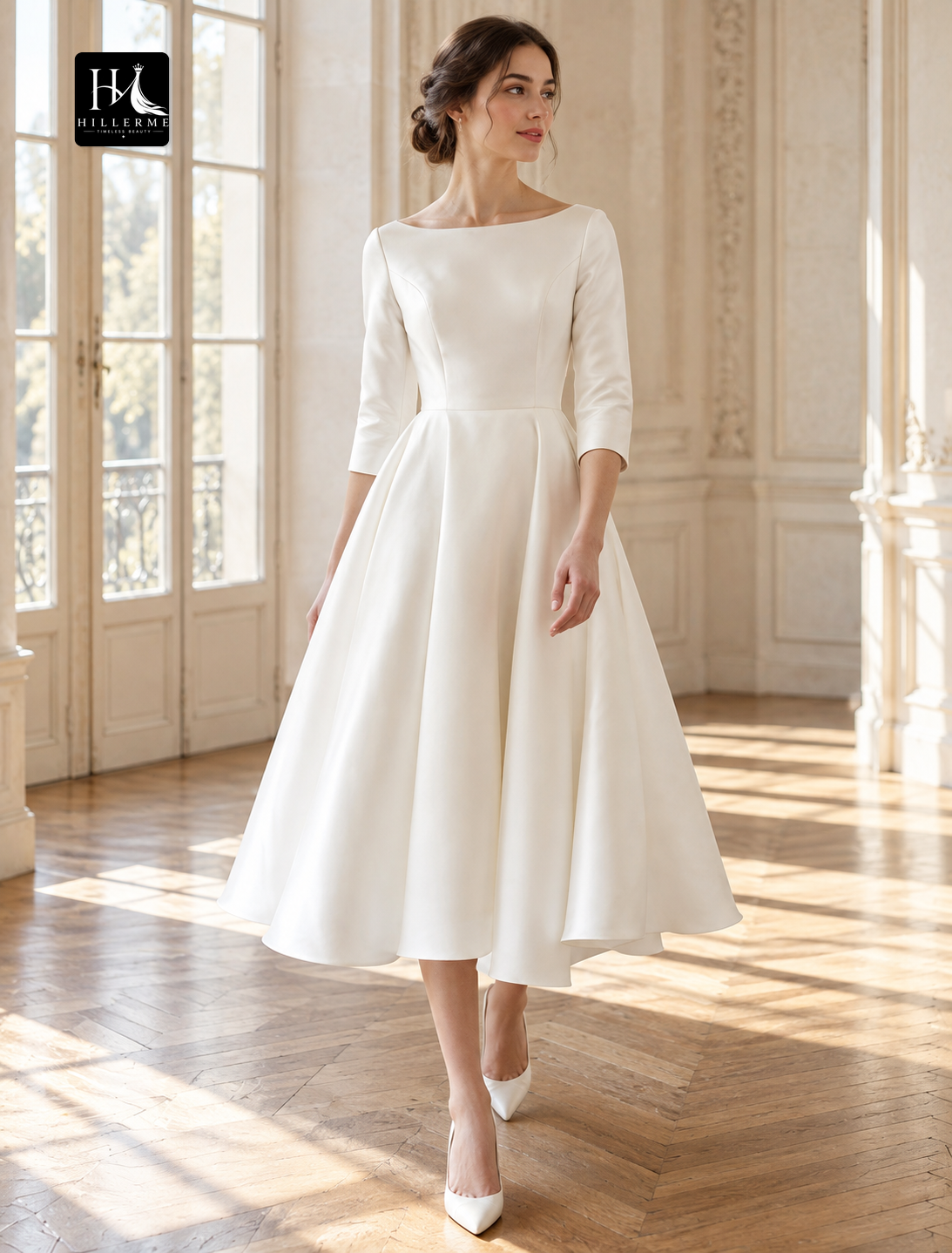 Vintage Simple A-Line Wedding Dress with Appliques