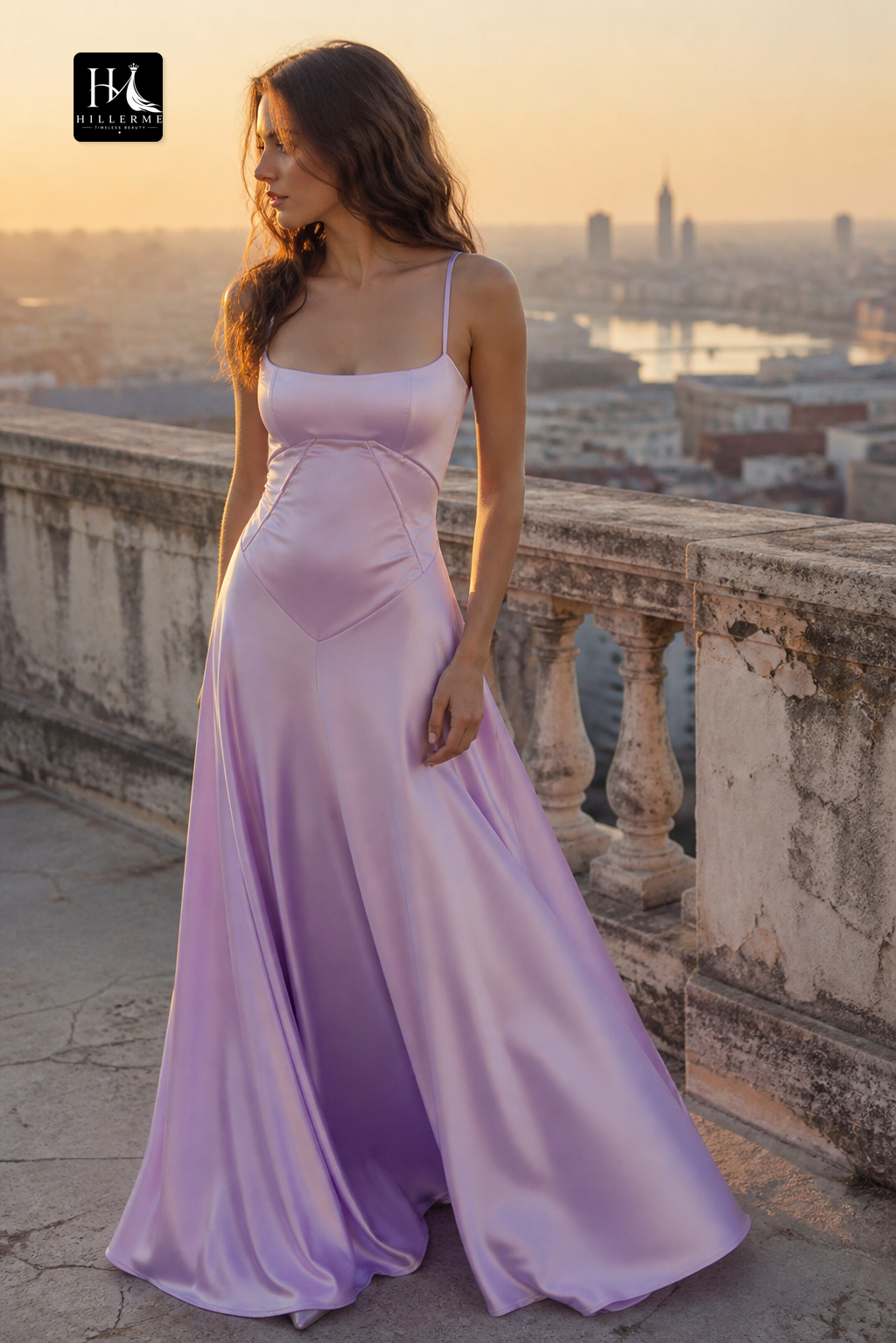 Sleeveless Mermaid Prom Dress with Bateau Neckline and Spaghetti Straps in Satin