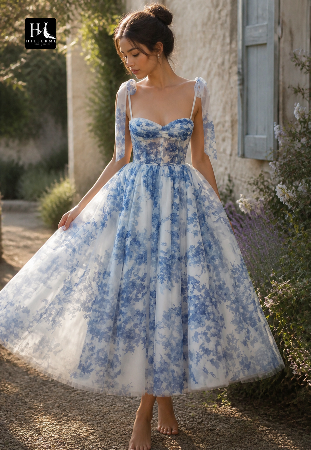 Sweetheart Off-Shoulder Spaghetti Straps A-Line Prom Dress with Pleated Tulle Skirt