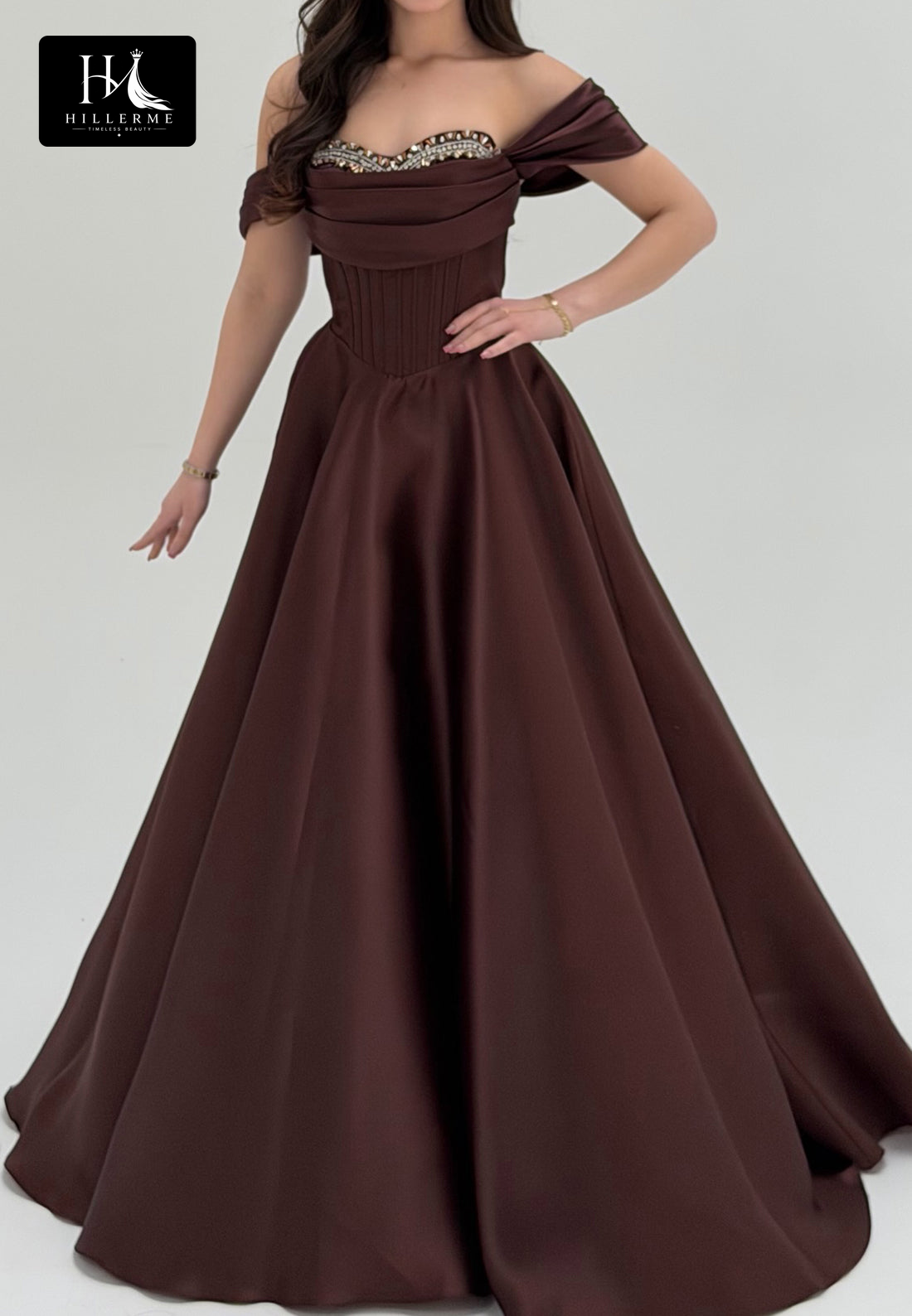 Strapless Sweetheart Beaded Chiffon A-Line Prom Dress with Sweep Train
