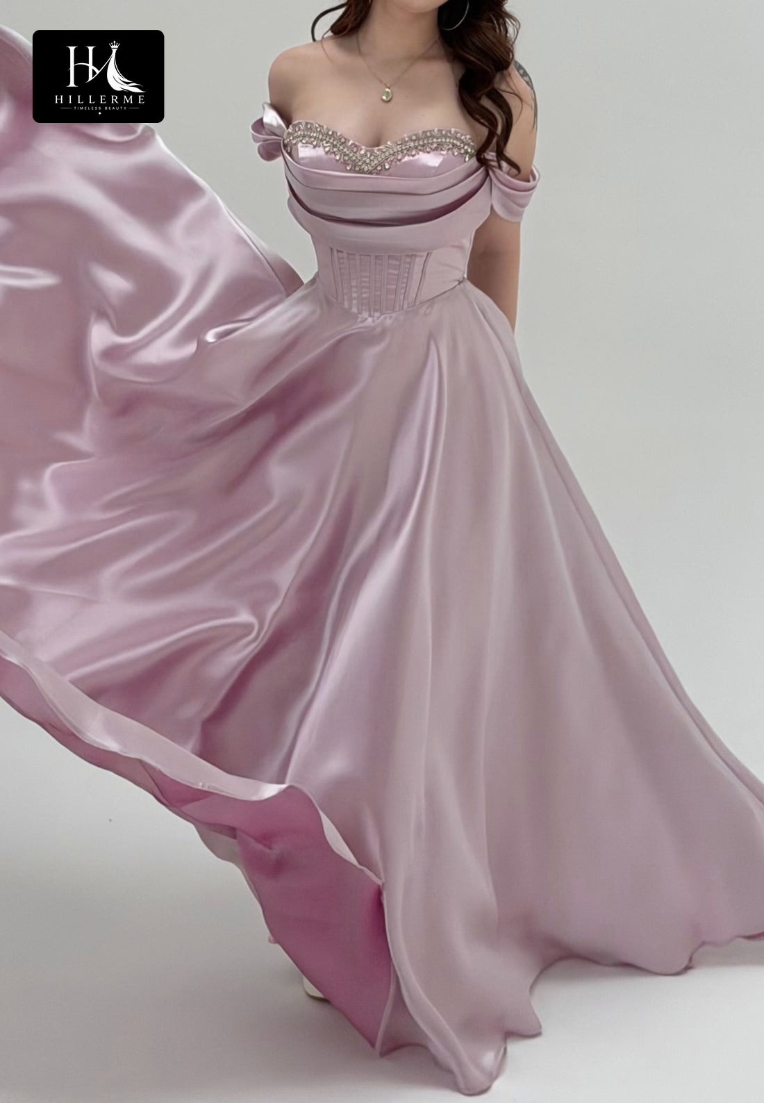 Strapless Sweetheart Beaded Chiffon A-Line Prom Dress with Sweep Train