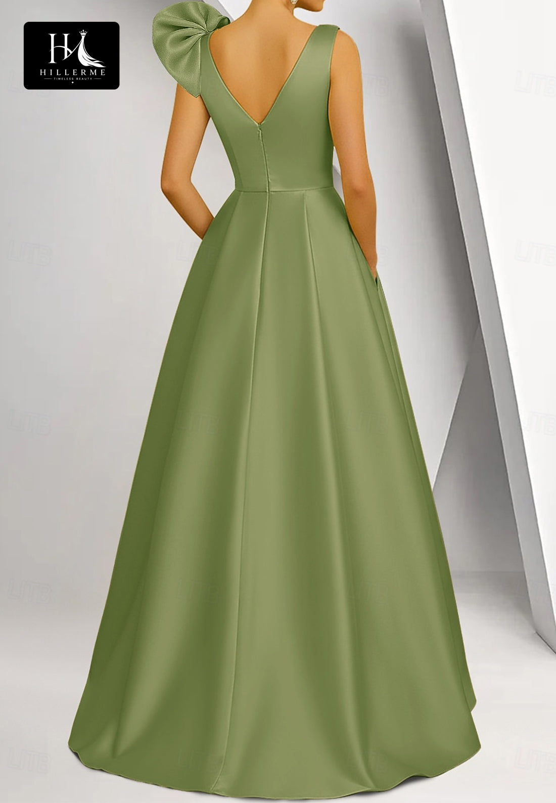 Sleeveless Mermaid Mother of the Bride Dress with Deep V-Neck, Sequined Ruffles, Satin & Tulle