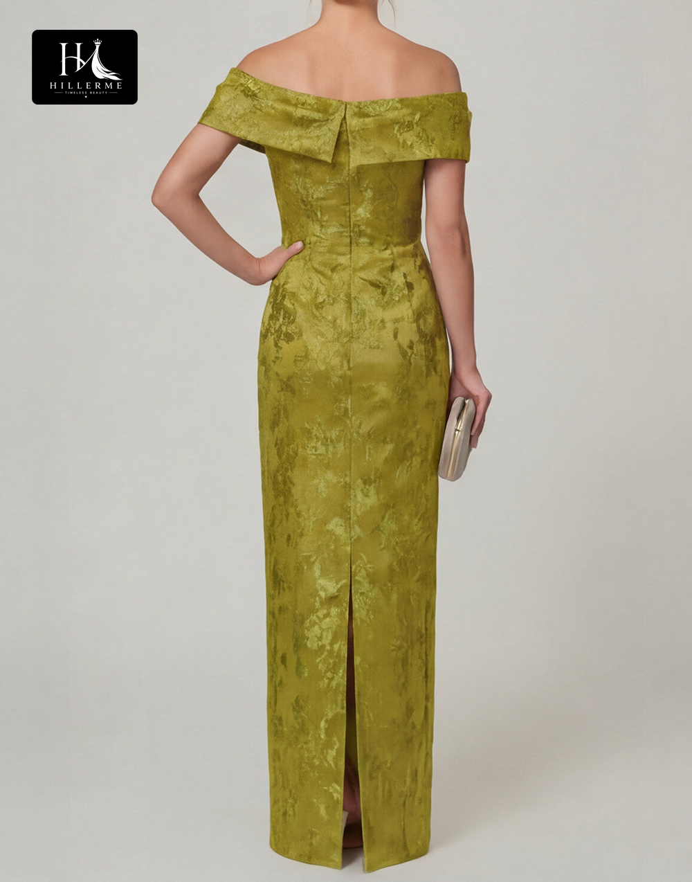 Sleeveless Bateau-Neck Jacquard Satin Floor-Length Mermaid Mother of the Bride Dress