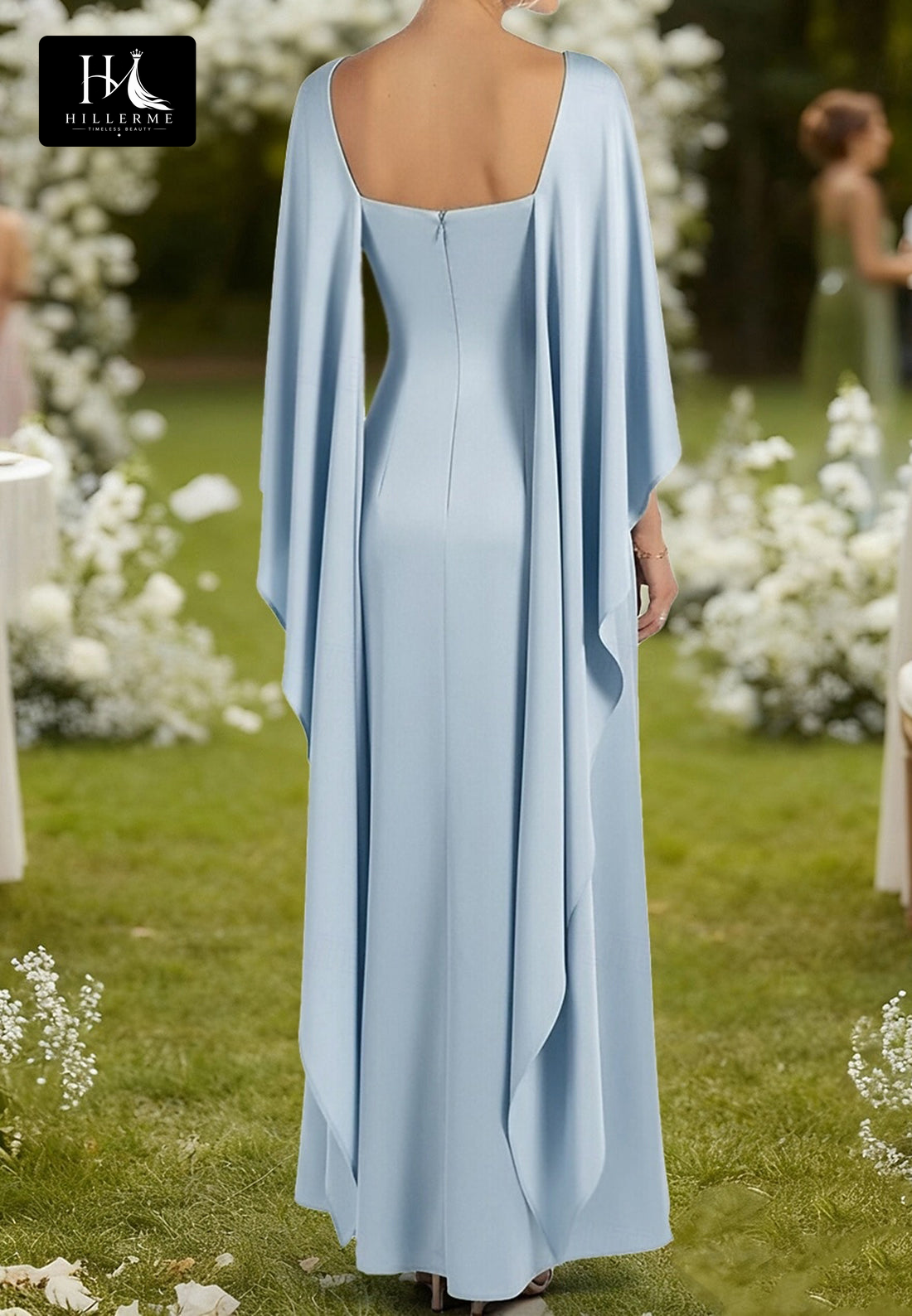 Sleeveless Chiffon Fitted Mother of the Bride Dress with Scoop Neck and Overlay