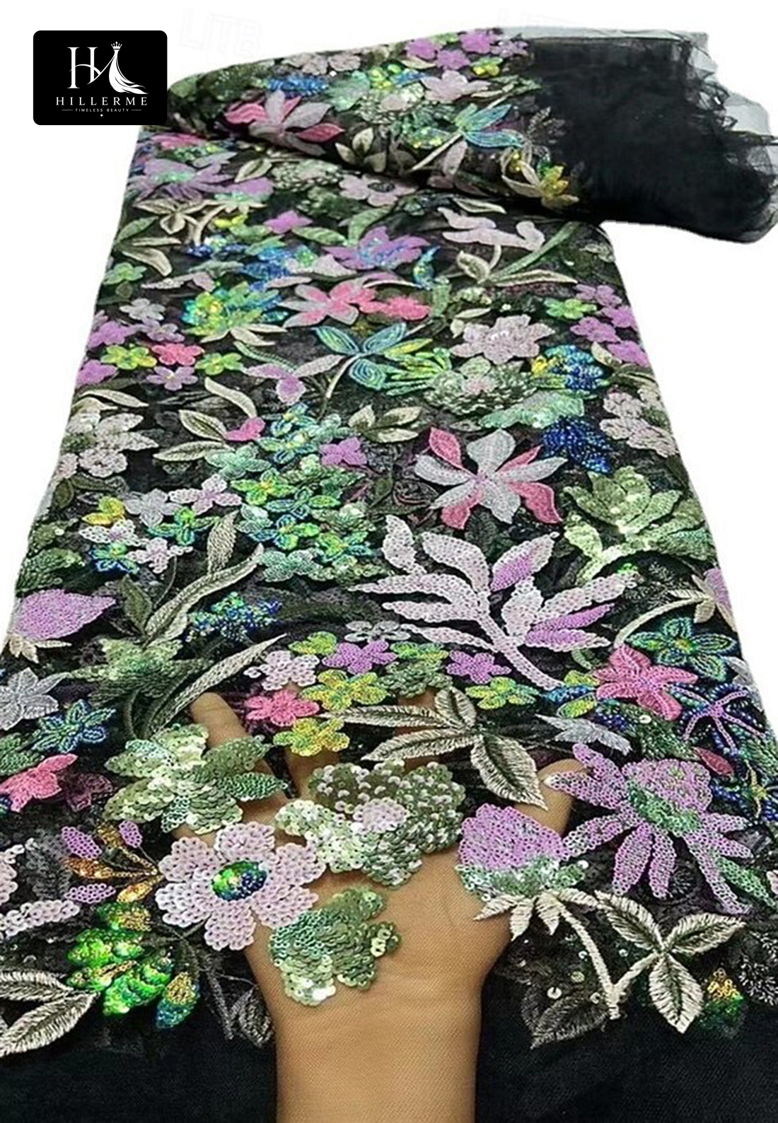 Strapless Deep V-Neck Long-Sleeve Multi-Color Sequined Appliqué Fitted Mother of the Bride Dress