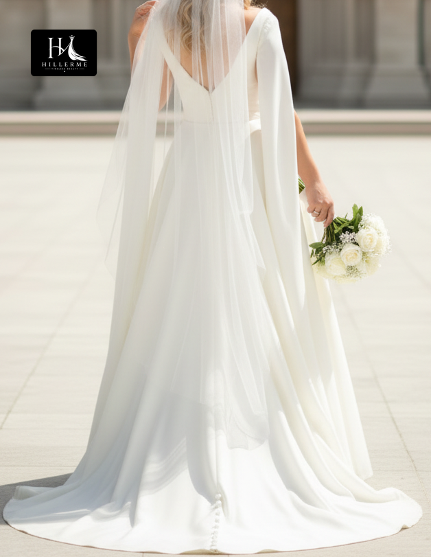 Sleeveless Off-Shoulder Satin A-Line Bridal Gown with Sweetheart Neckline and Train