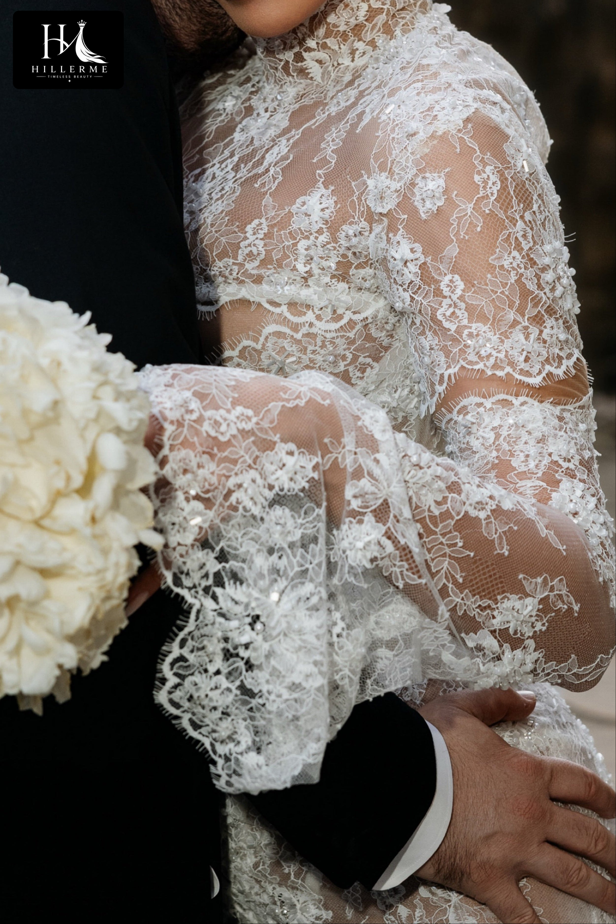 High Neck Lace Corset Mermaid Wedding Dress
