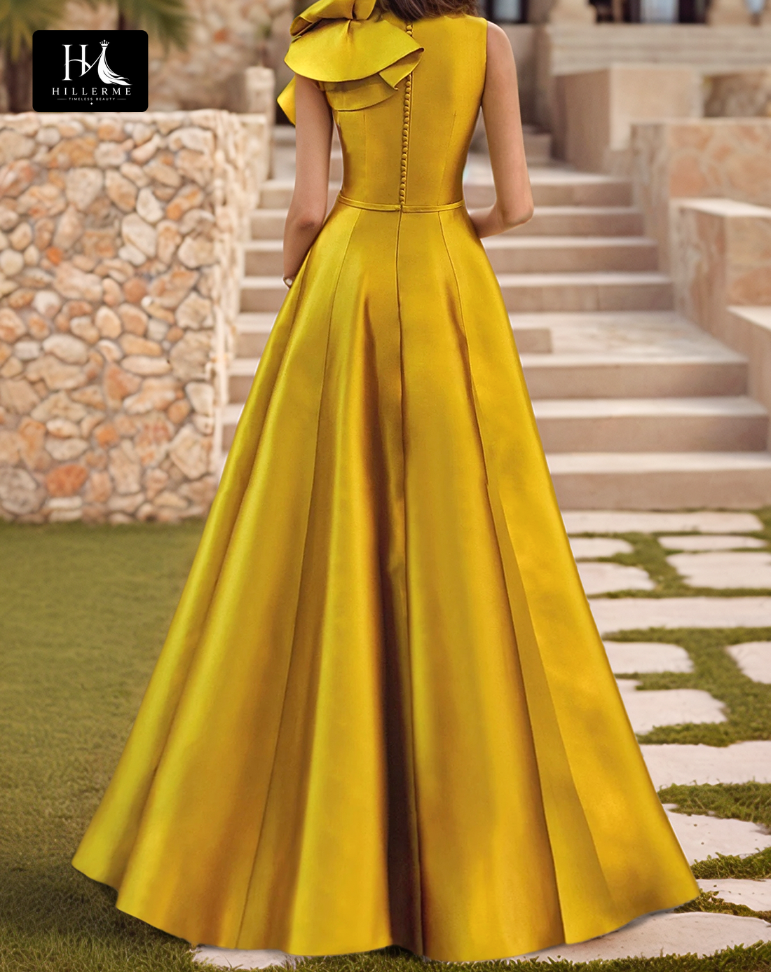 Floral Embossed Floor-Length A-Line Cocktail Gown with Deep V-Neck for Mother of the Bride