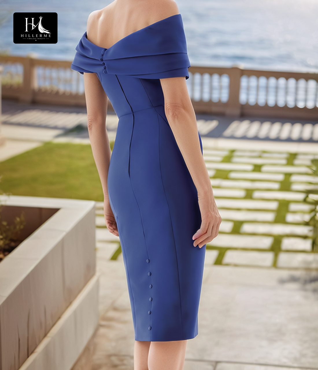 Sleeveless Mermaid Cocktail Gown with Pleated Satin Overlay for Mother of the Bride