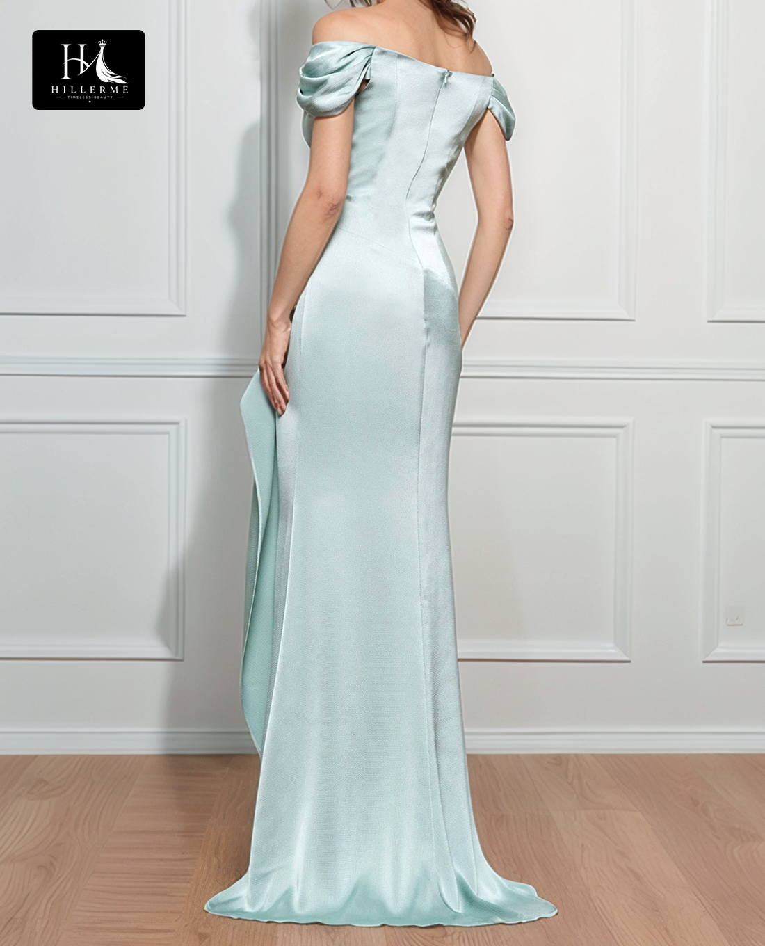 Sweetheart Off-Shoulder Sleeveless Pleated Floor-Length Satin Mermaid Mother of the Bride Dress