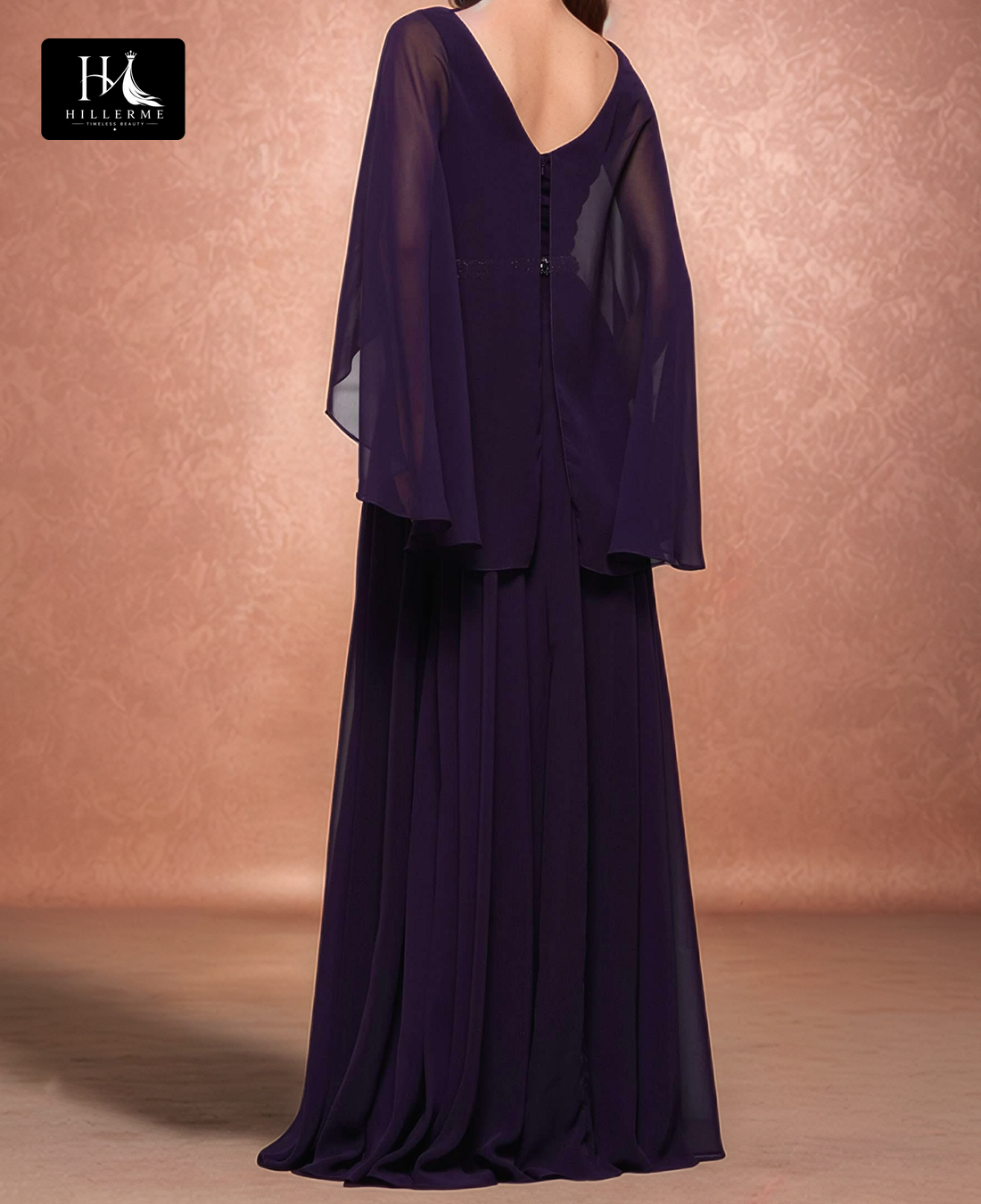 Strapless V-Neck Pleated Tulle Cocktail Gown with Beaded Overlay for Mother of the Bride