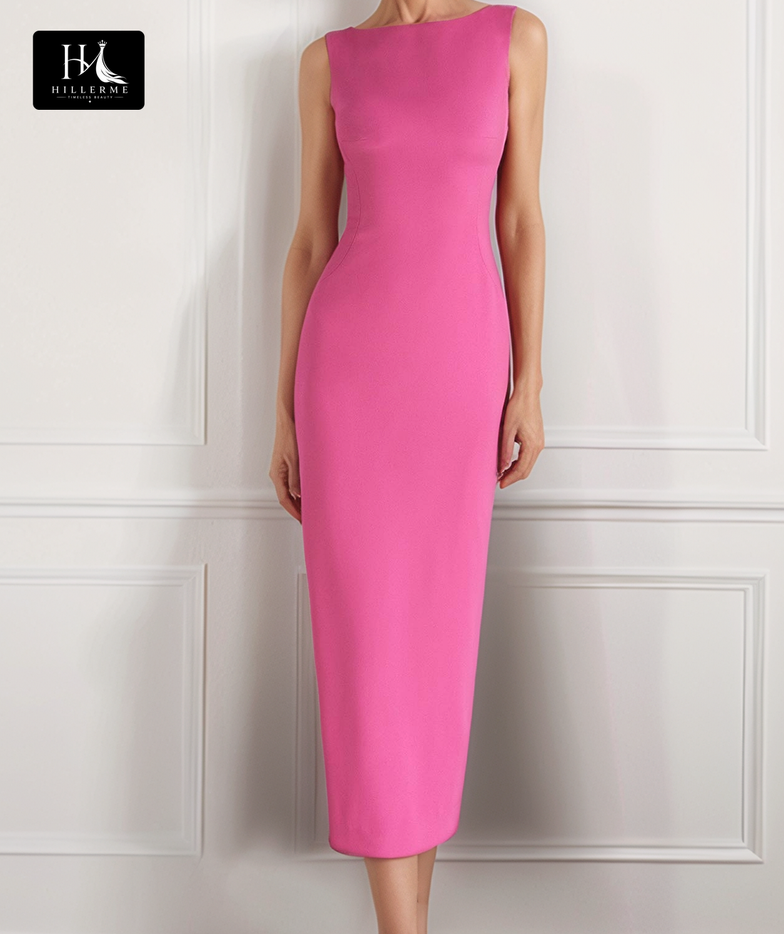 Scoop-Neck Off-Shoulder Midi Mermaid Gown with Simple Straps and Overlay for Mother of the Bride